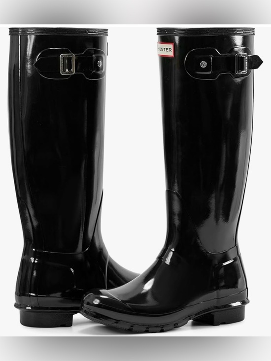 Hunter Shoes - Hunter Tall Gloss Waterproof Rain Boots in Black